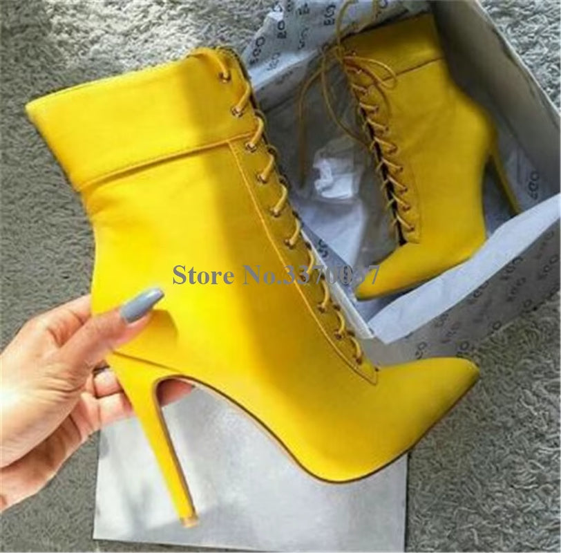 Elegant Suede Leather Stiletto Ankle Bootie