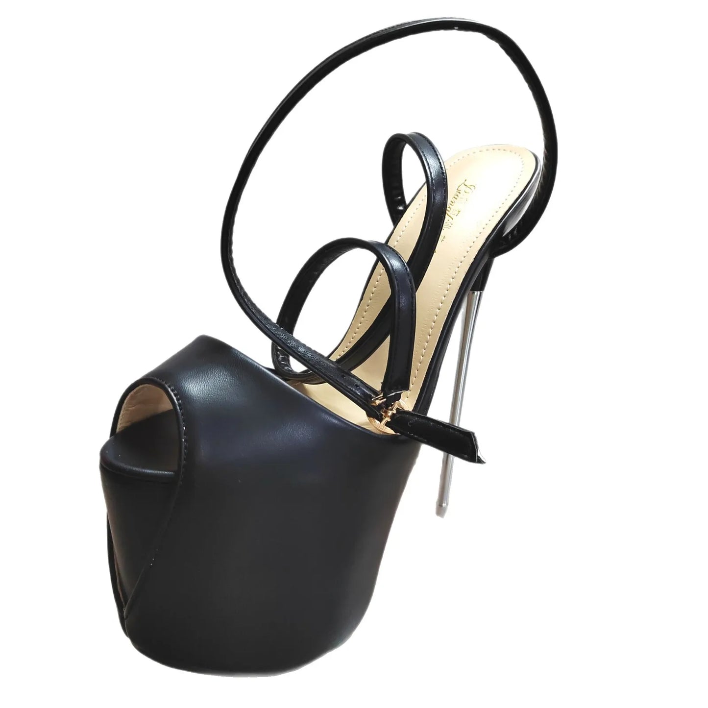 Extreme Platform High Heels 19-22cm Pole Dance Photo Women's Sandals Metal Heel Pumps Size 50 Ankle Buckle Sexy Wen Super Heels