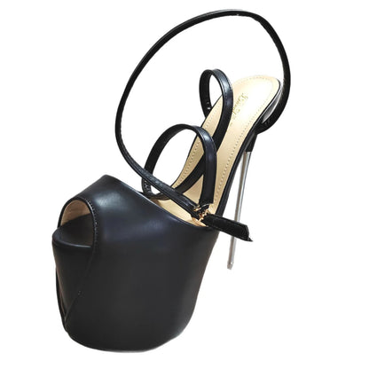 Extreme Platform High Heels 19-22cm Pole Dance Photo Women's Sandals Metal Heel Pumps Size 50 Ankle Buckle Sexy Wen Super Heels