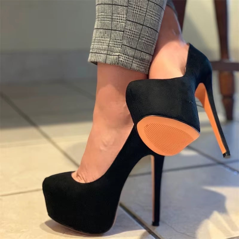 Women Platform Pumps Thin High Heels