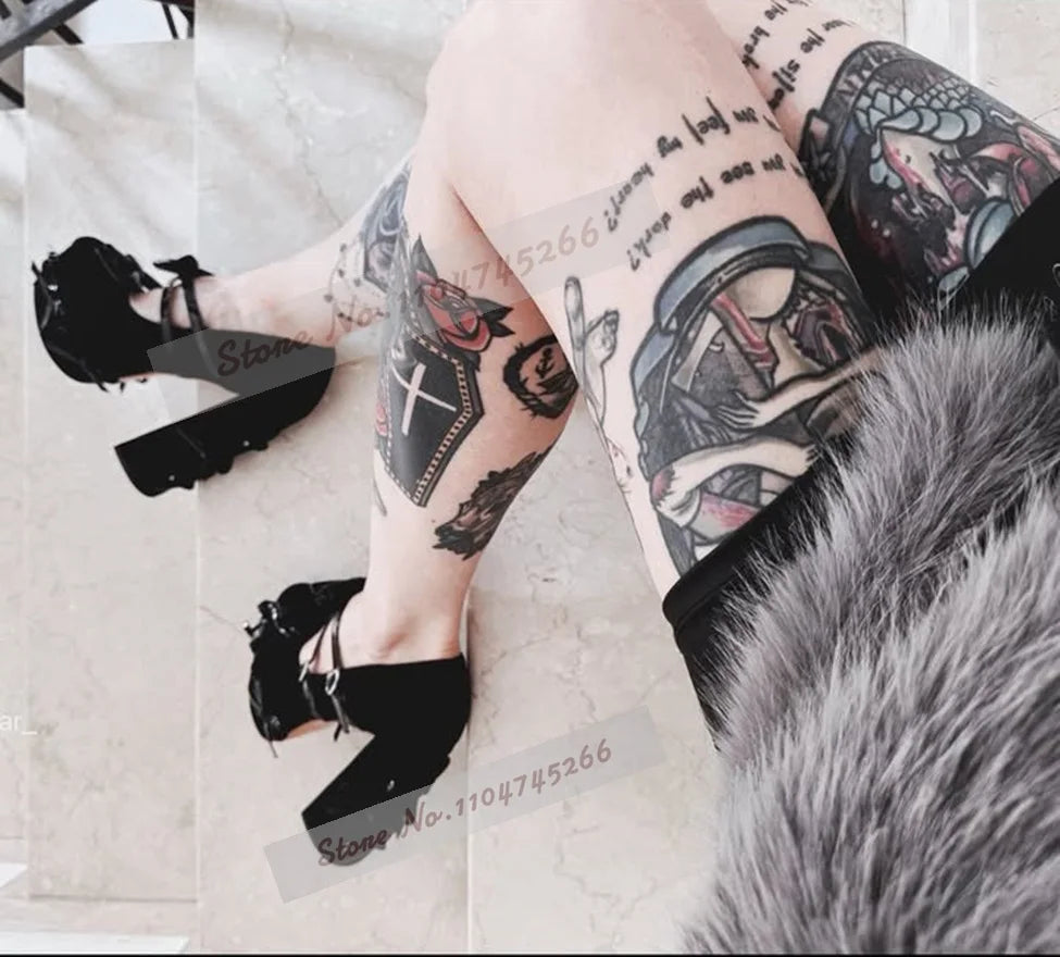 Strange Chunky Heel Platform Dress Shoes Black Pink Suede Butterfly-Knot Wedding Pumps Heart Shaped Buckle Strap Elegant Heels