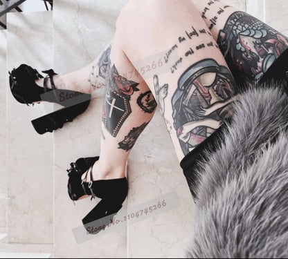 Strange Chunky Heel Platform Dress Shoes Black Pink Suede Butterfly-Knot Wedding Pumps Heart Shaped Buckle Strap Elegant Heels