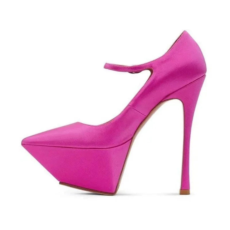 High Platform Women's High Heels Sexy Ladies High Heel Sandals Stiletto Party Wedding Luxury Stiletto Pointed Pumps Large Size