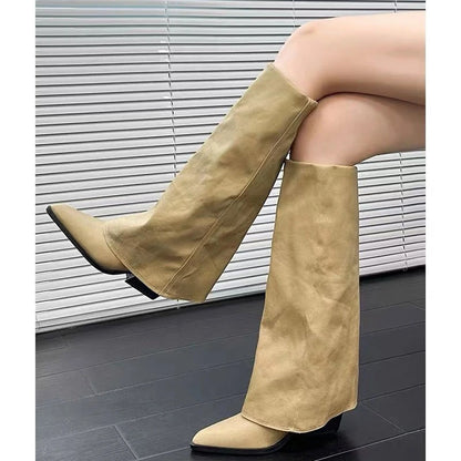 2026 Ladies' New Winter Over-the-knee Boots Pointy Trend Punk Casual High-heeled Riding Boots A Variety of Choice Women's Boots