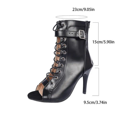 Sexy Peep Toe Lace Up Super High Heel Sandals Women 2026 Summer Metal Belt Buckle Pink Sandals Woman Nightclub Stilettos Shoes
