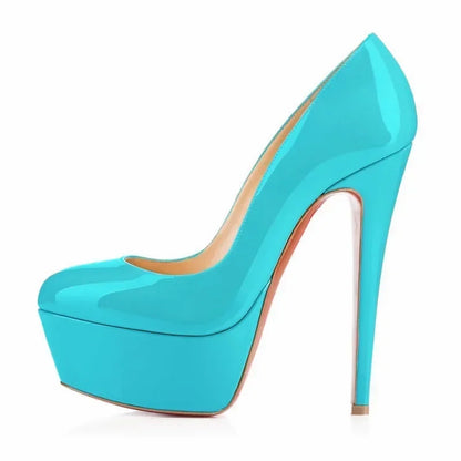 Women Pumps Stilettos 14cm Extremely Stripper Pole Dance High Heels Sexy Platform Round Toes Red Black Party Dress Wedding Shoes