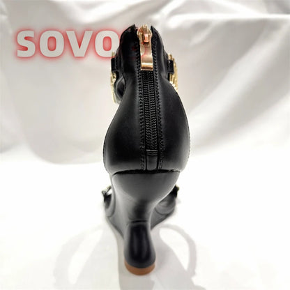 Womens Golden Watch Embellished Strap Sandals Sexy Wedge Heel Sandals Open Toe Ladies Chain Detail Gladiator Sandals 35-43