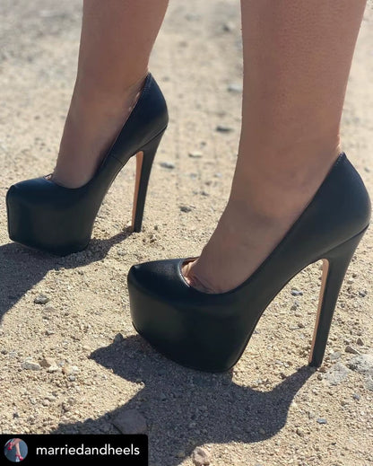Women Platform Pumps Thin High Heels