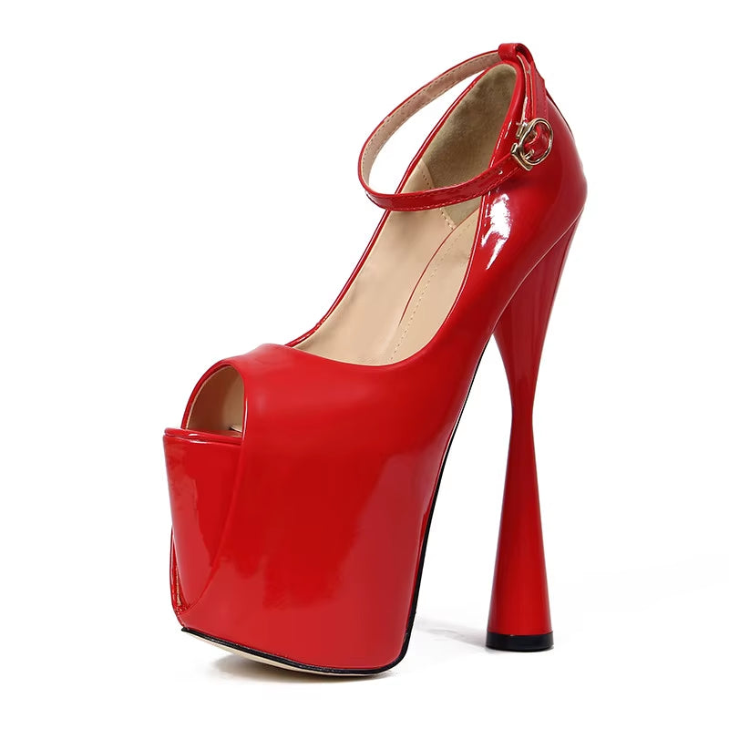 Stiletto 19Cm Thick High Heels 