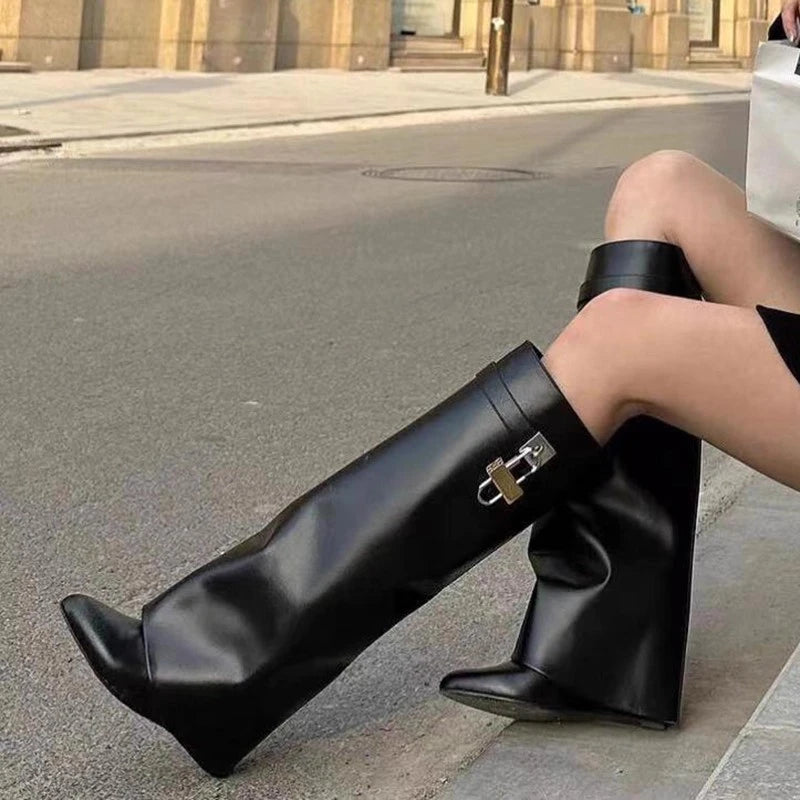 2026 Ladies' New Winter Over-the-knee Boots Pointy Trend Punk Casual High-heeled Riding Boots A Variety of Choice Women's Boots