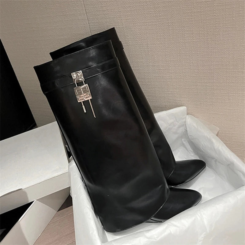 2026 Ladies' New Winter Over-the-knee Boots Pointy Trend Punk Casual High-heeled Riding Boots A Variety of Choice Women's Boots