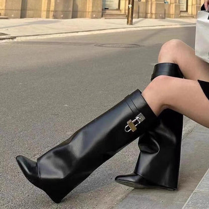 2026 Ladies' New Winter Over-the-knee Boots Pointy Trend Punk Casual High-heeled Riding Boots A Variety of Choice Women's Boots