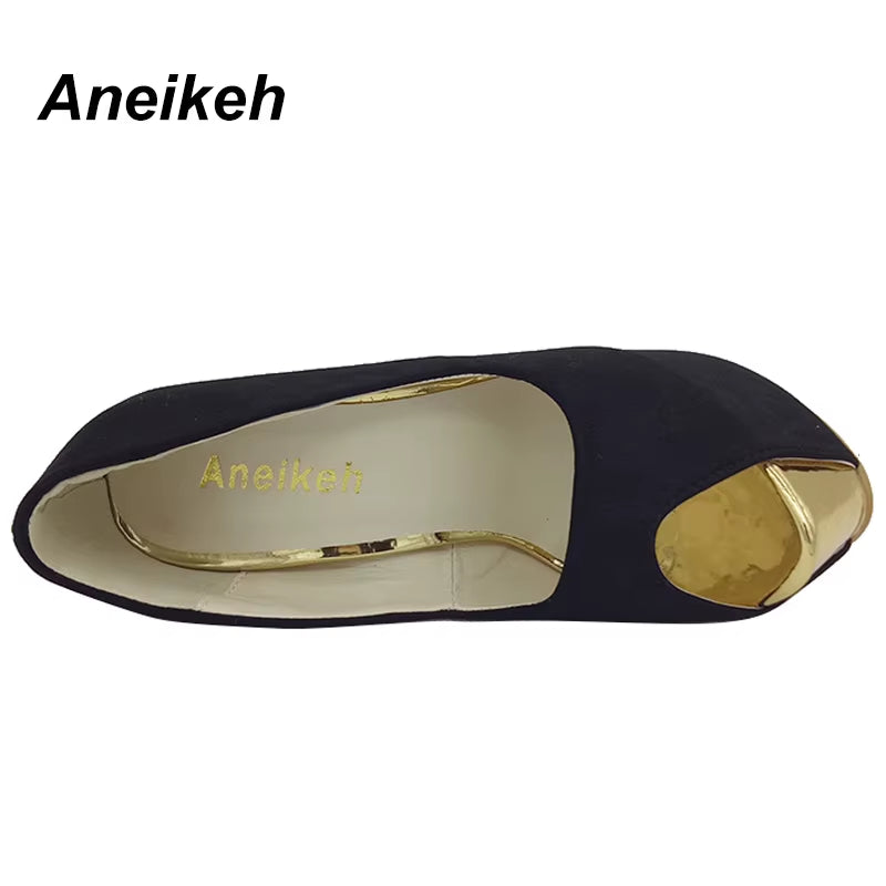 Aneikeh Stiletto Thin Heel Shoes Open Toe 