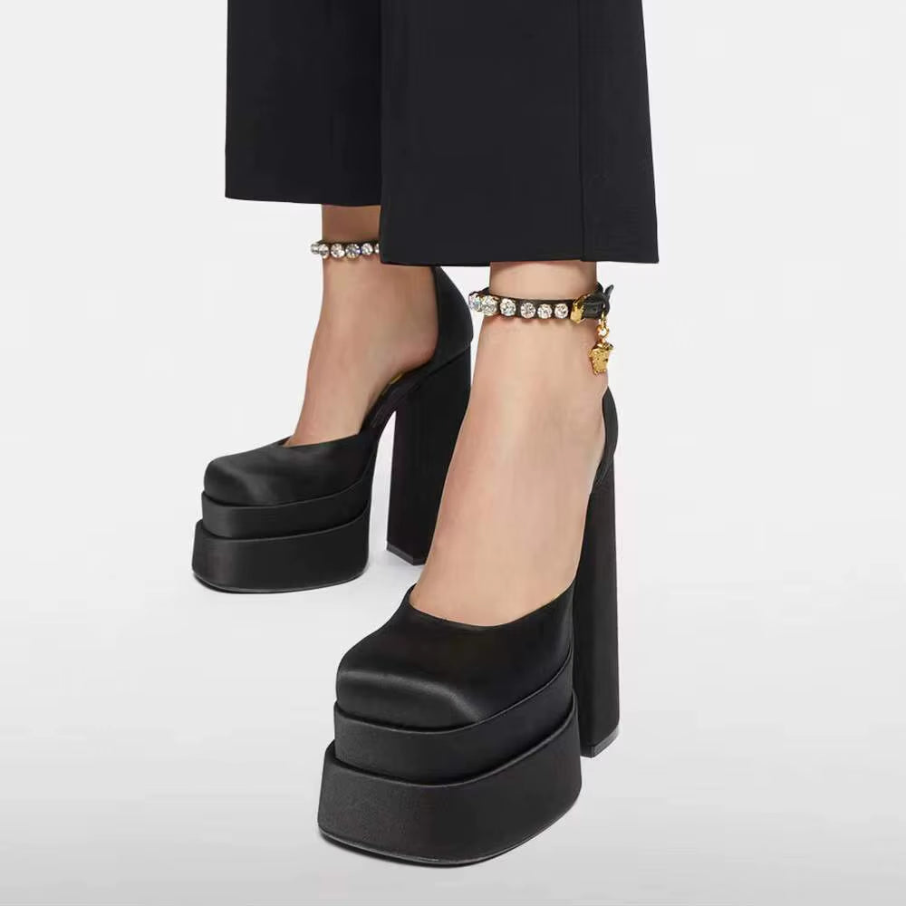 Retro Mary Janes Chunky Heels