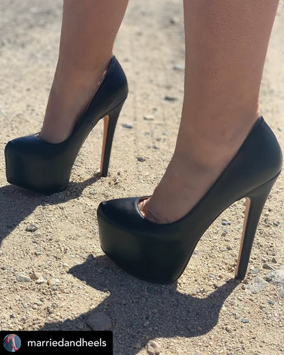 Women Platform Pumps Thin High Heels