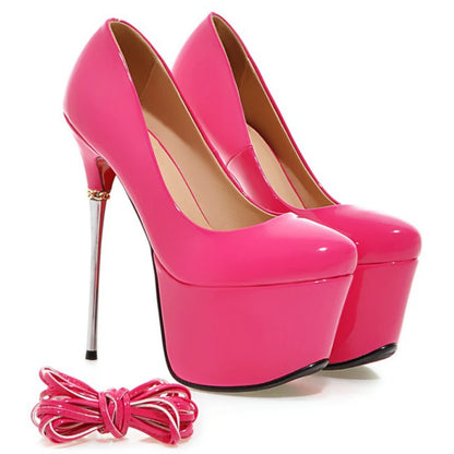 Sexy 16cm Ultra High Heels Platform Shoes Luxury Gold Silver Red Black Women's Heeled Pumps Stiletto Wedding Party Shoes Female