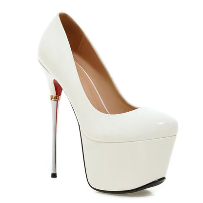 Sexy 16cm Ultra High Heels Platform Shoes Luxury Gold Silver Red Black Women's Heeled Pumps Stiletto Wedding Party Shoes Female